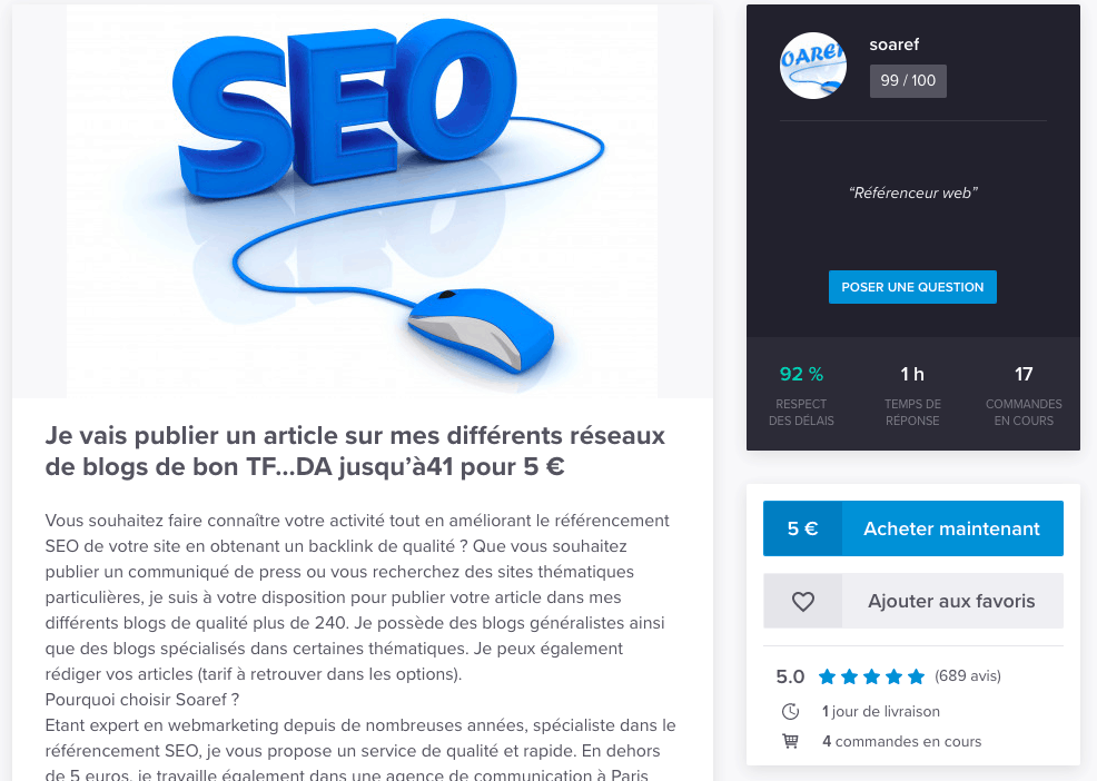 Vendre un lien d'un article sur son blog